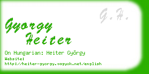 gyorgy heiter business card